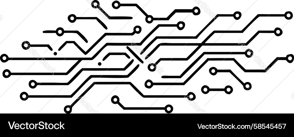 Abstract Circuit Lines Pattern Vector Image