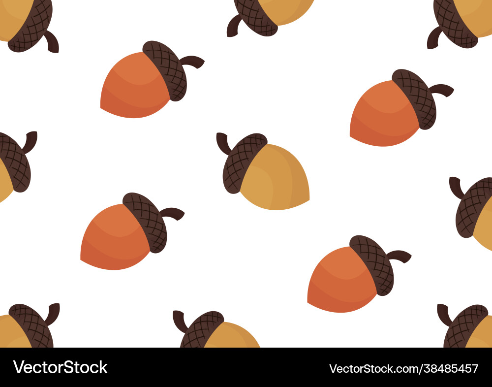 Acorn pattern with a brown color theme Acorn pattern with a brown color theme Vector Image
