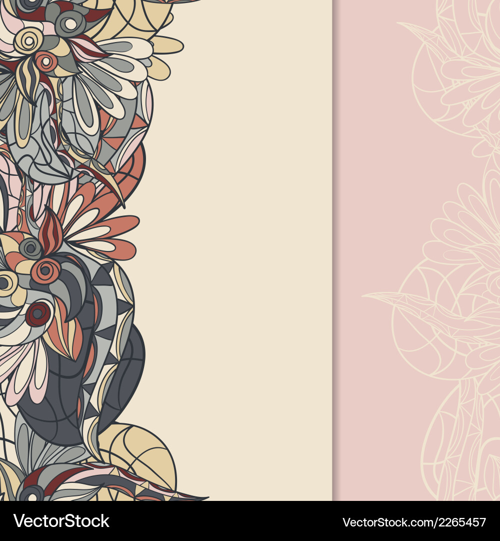 Border with abstract hand-drawn pattern Vector Image
