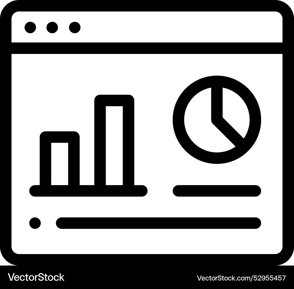 Dashboard icon thin linear style design isolated vector image
