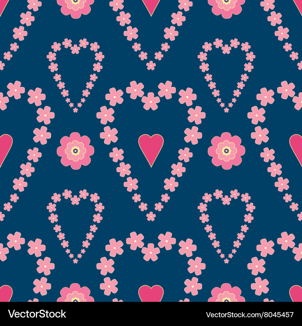 Floral background seamless pattern Vector Image