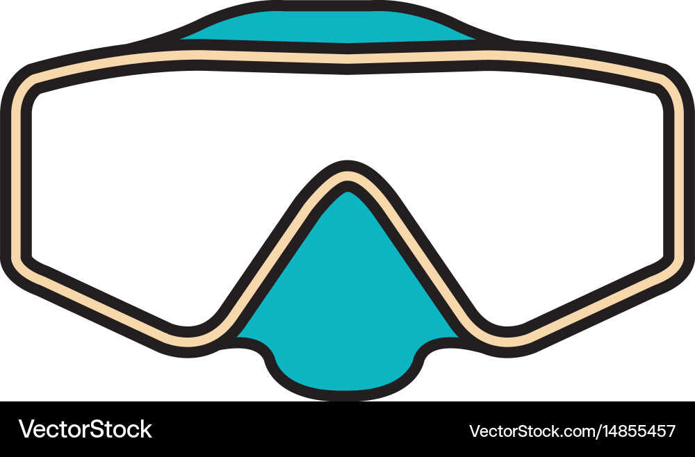 Googles snorkels isolated icon Vector Image