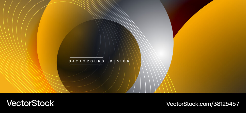 Gradient circles with shadows techno Gradient circles with shadows techno Vector Image
