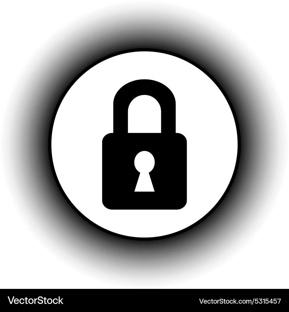 Lock button Vector Image