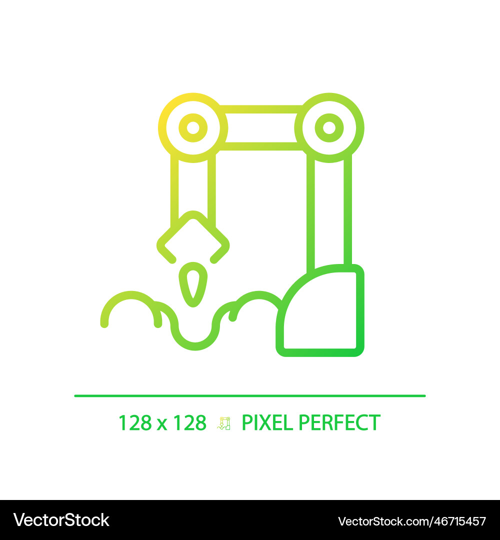 Planting robot gradient linear icon Planting robot gradient linear icon Vector Image