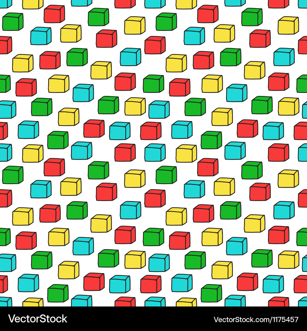 Seamless pattern with colored cubes Vector Image