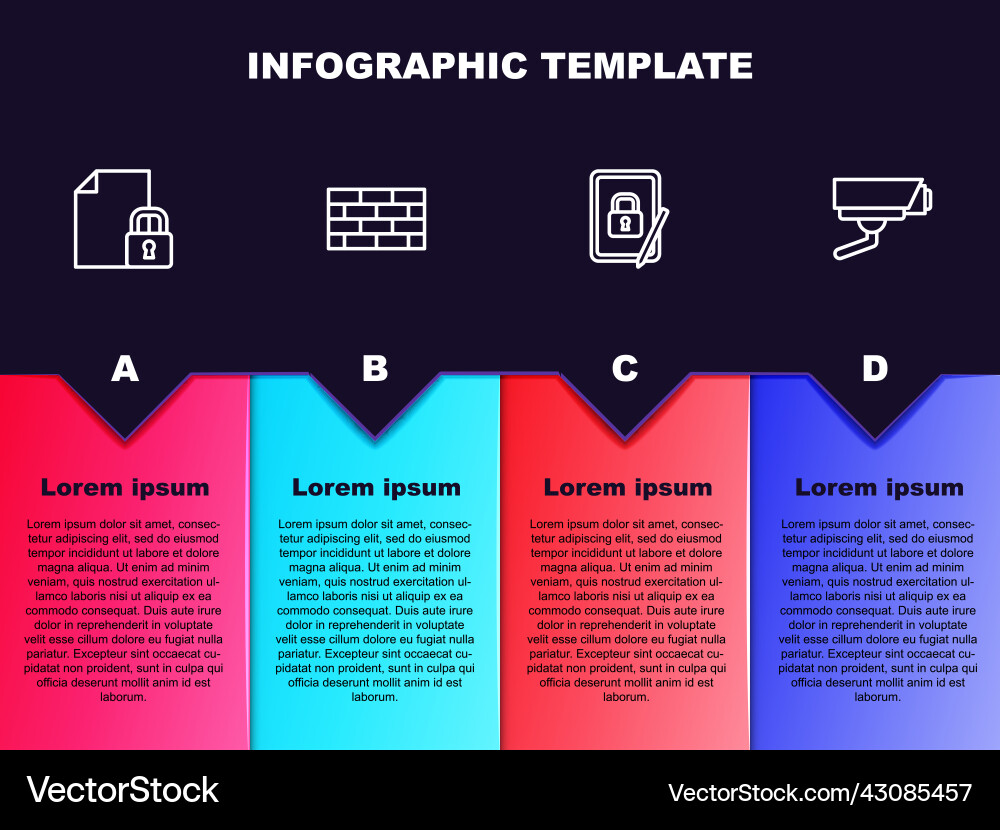 Set line document and lock firewall security Set line document and lock firewall security Vector Image