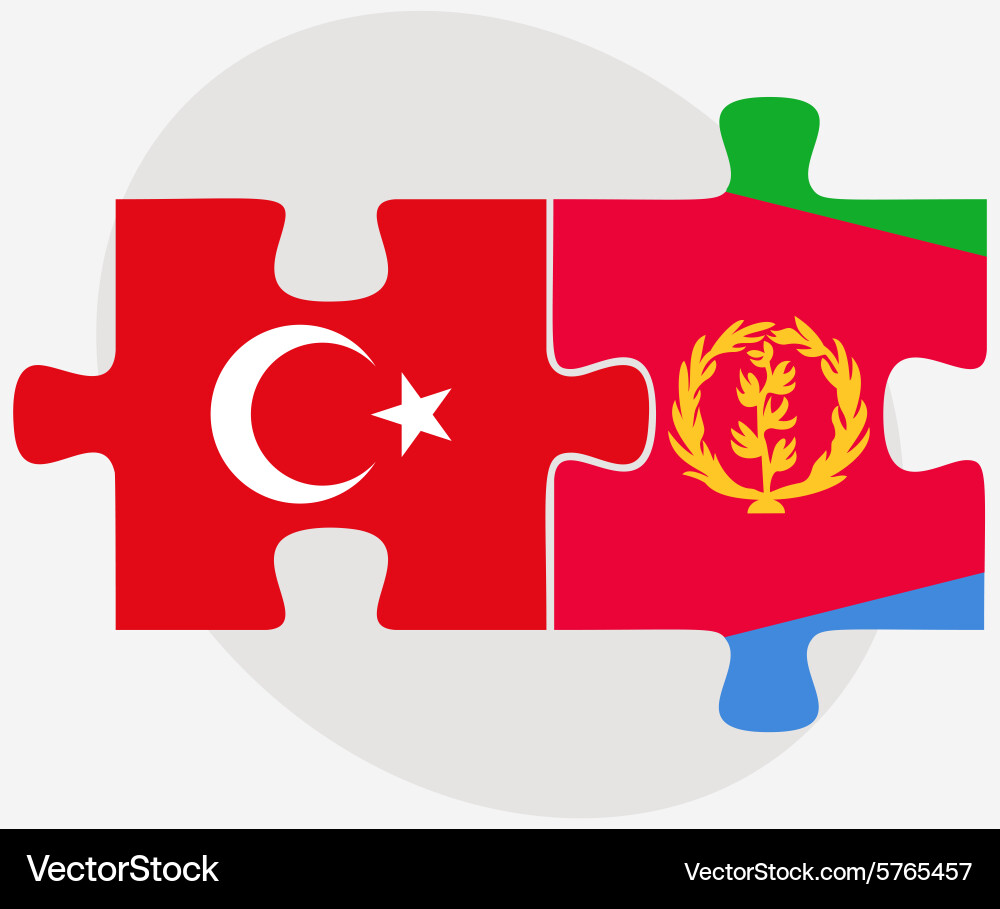Turkey and eritrea flags Vector Image