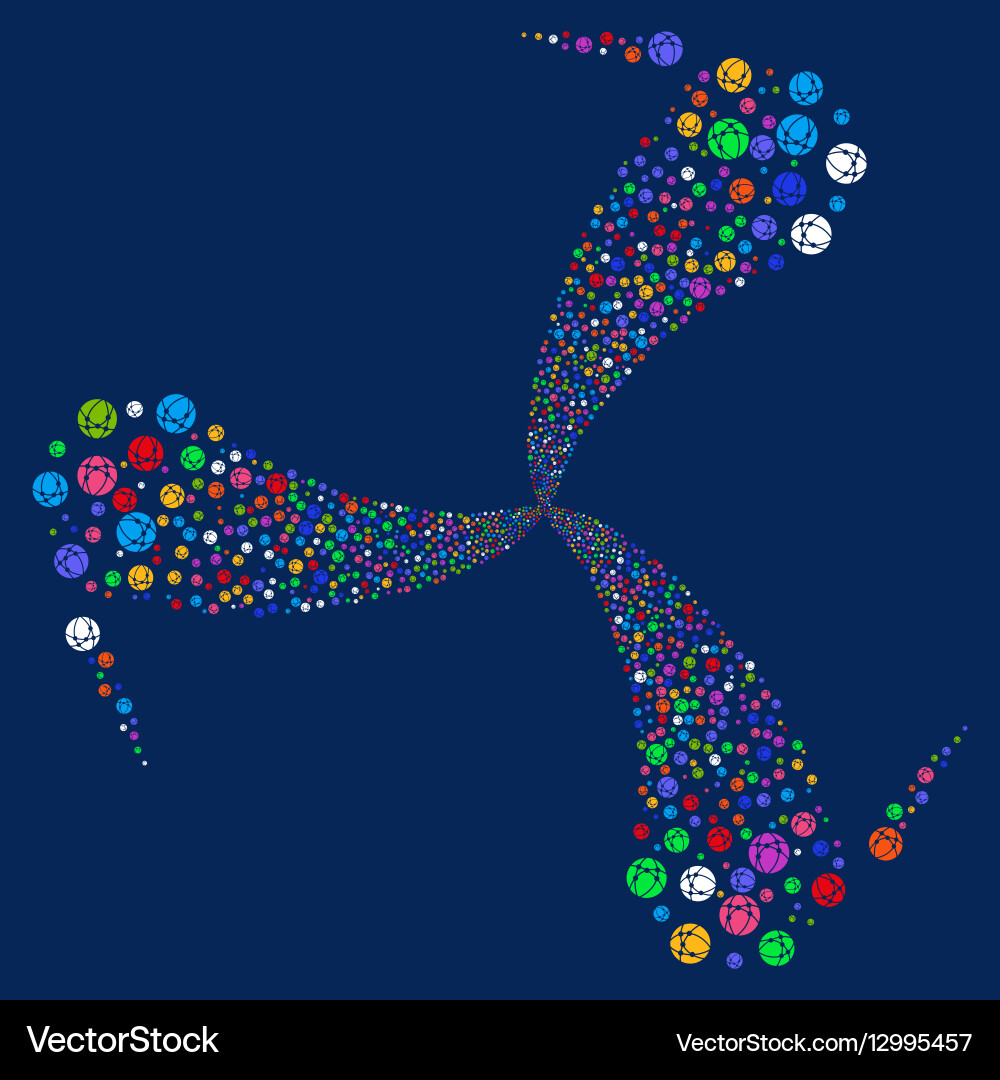 Web browser fireworks swirl rotation Vector Image