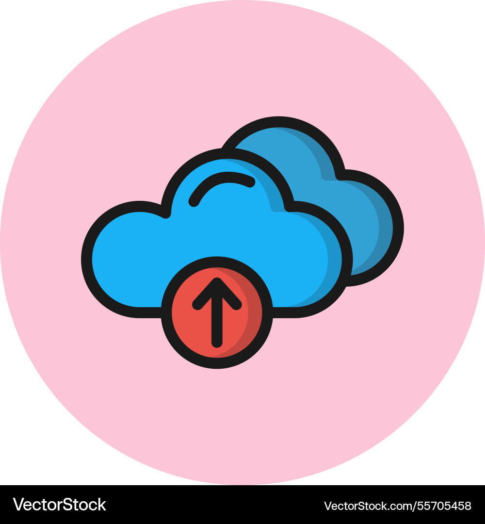 Cloud upload icon design vector image