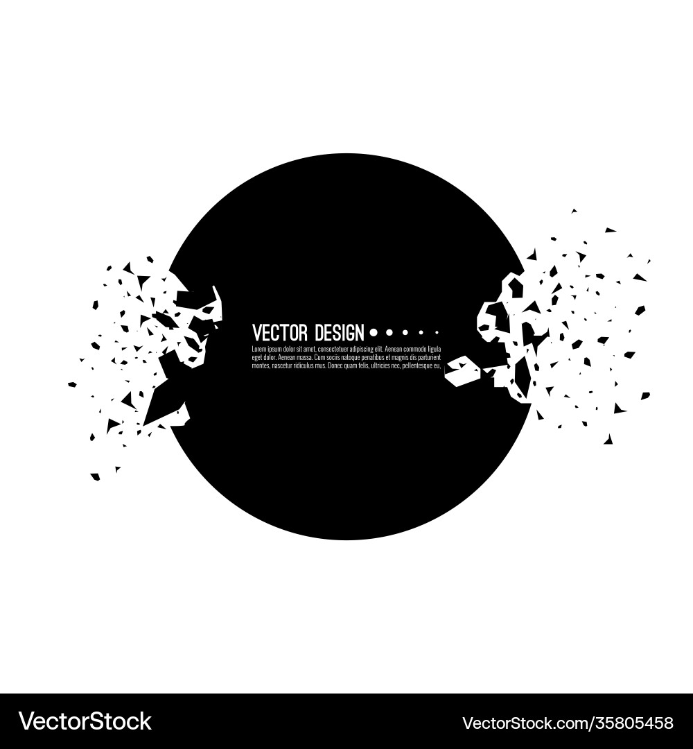 Explosive black banner Explosive black banner vector image