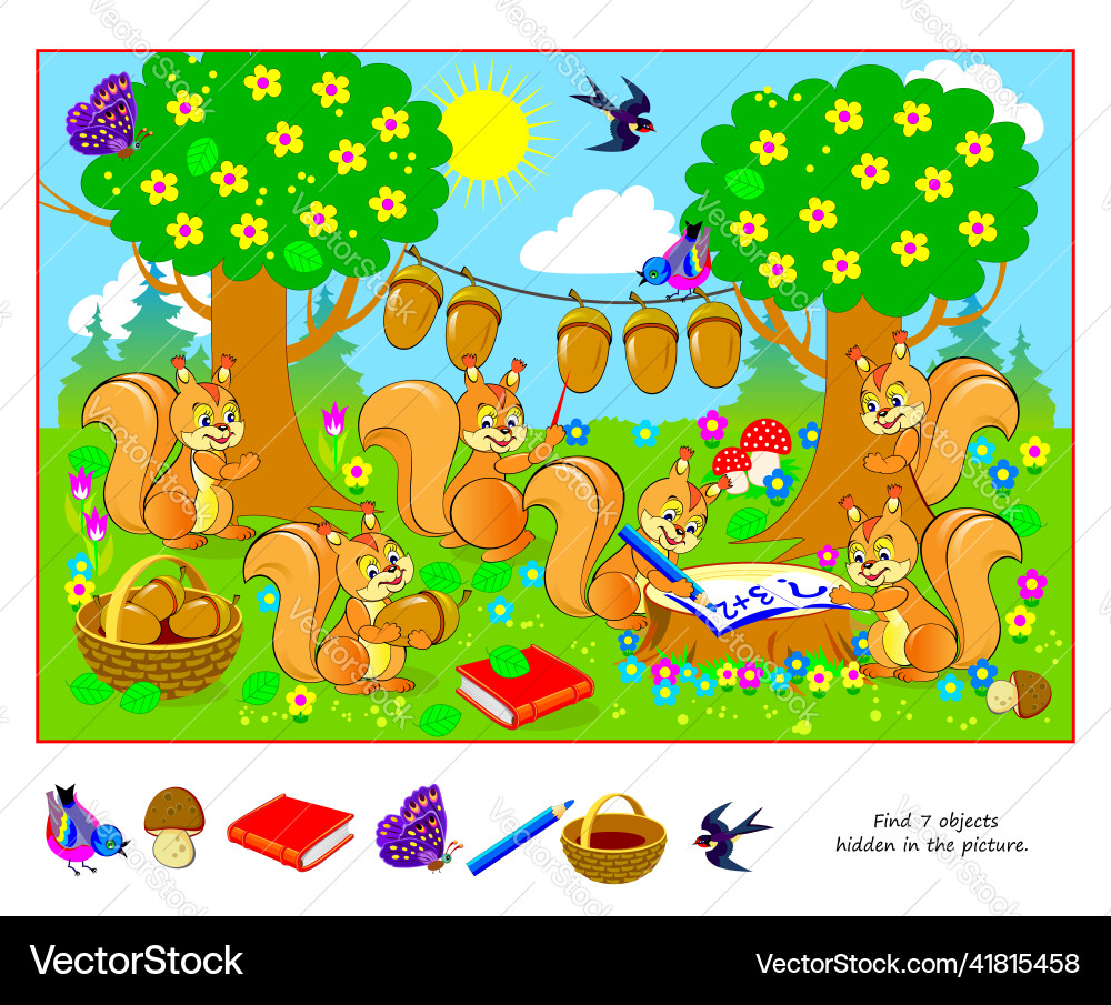 Find the Hidden Objects Game vector image