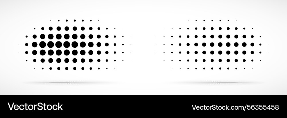 Halftone dots curved gradient pattern shape logo Halftone dots curved gradient pattern shape logo vector image