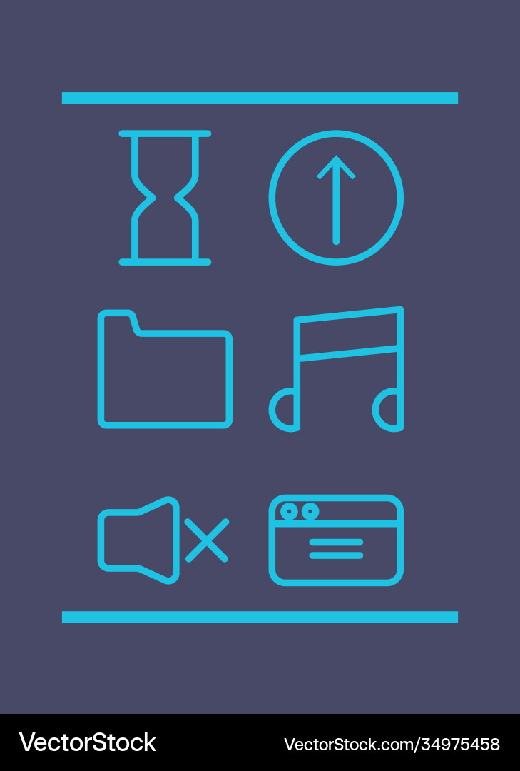 Interface user set line style icons Interface user set line style icons Vector Image