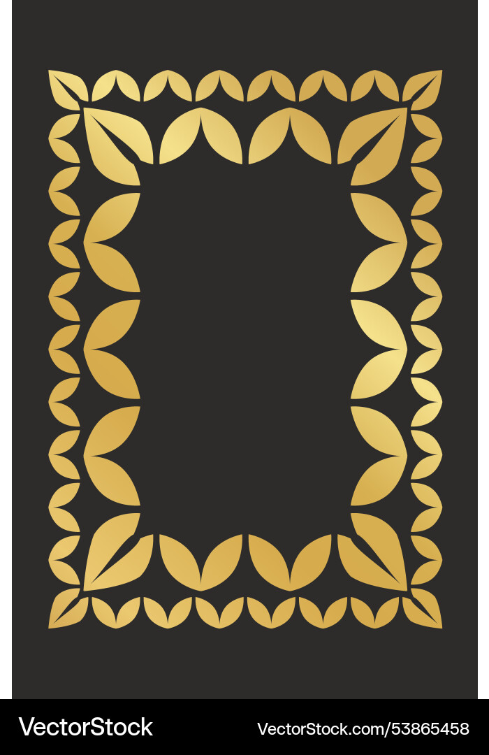 Isolated gold frame Royalty Free Vector Image - VectorStock