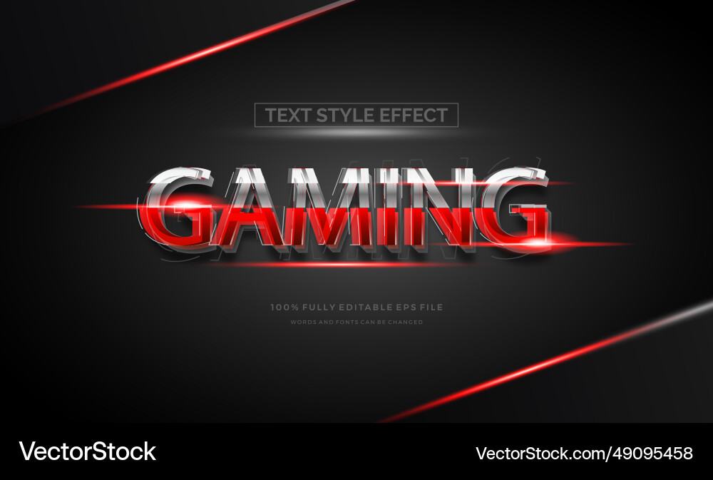 Modern editable text style effect ve Modern editable text style effect ve Vector Image