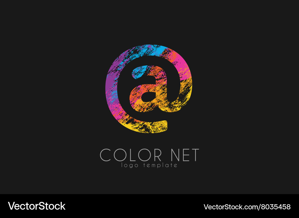 Net logo design color web Vector Image