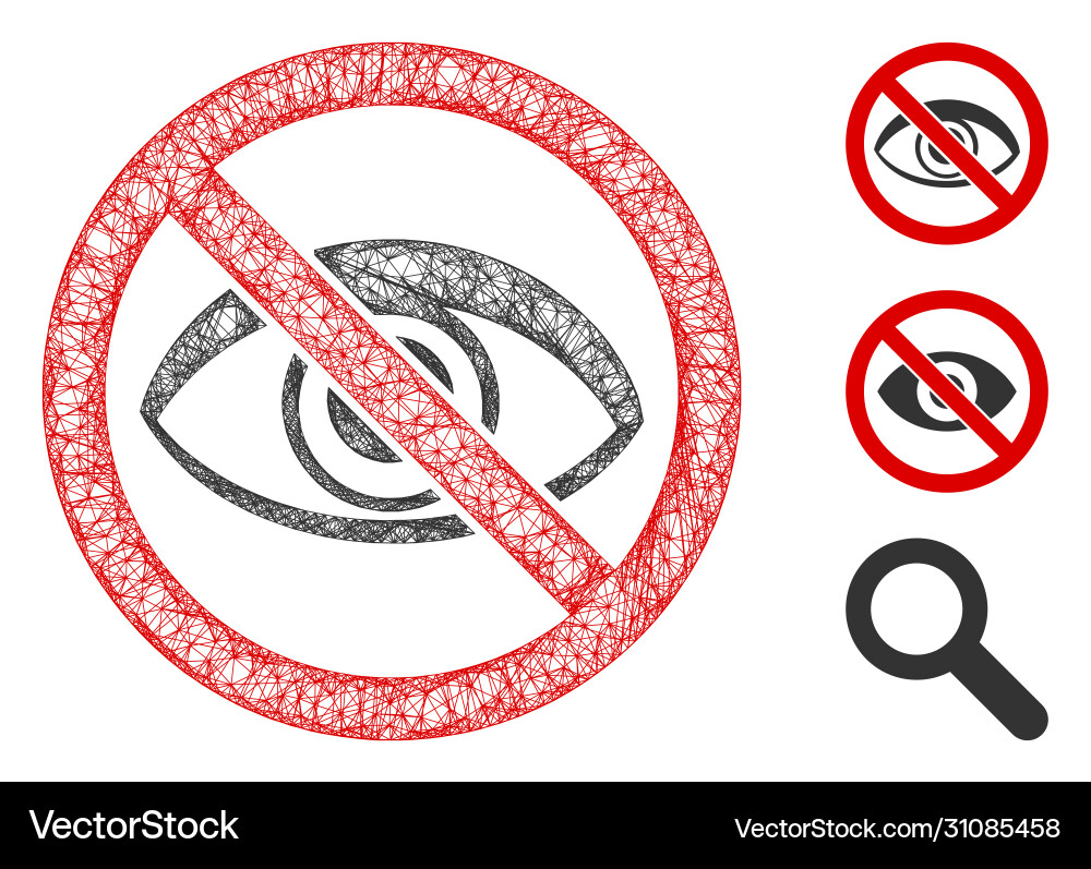 No view polygonal web mesh Vector Image