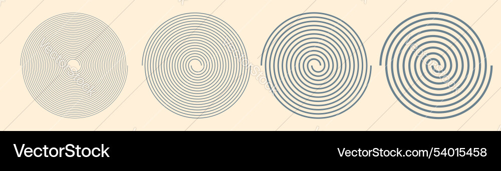 Spiral circle swirl icon line stroke element Spiral circle swirl icon line stroke element vector image