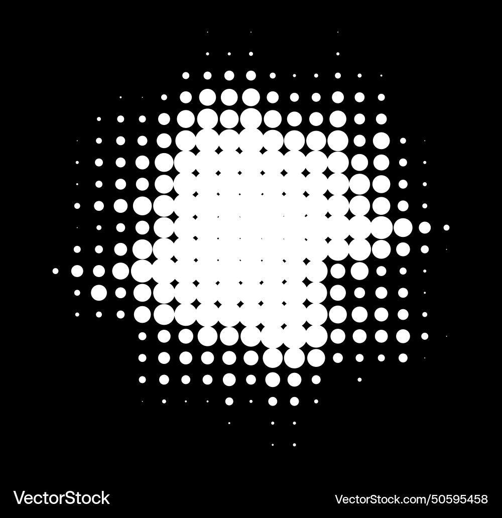 White halftone frame circle dots background White halftone frame circle dots background vector image