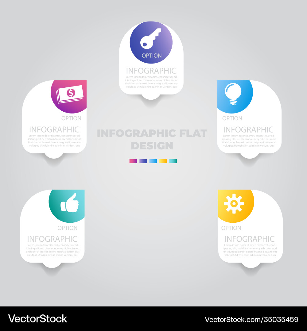 Business data visualization process chart Business data visualization process chart Vector Image