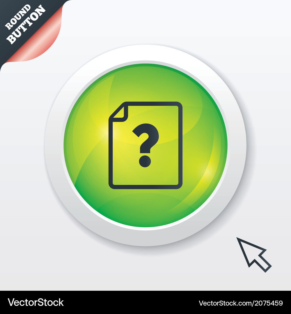 File document help icon question mark symbol Vector Image