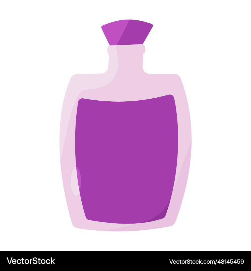 Flask potion perfume jar colored icon element Vector Image