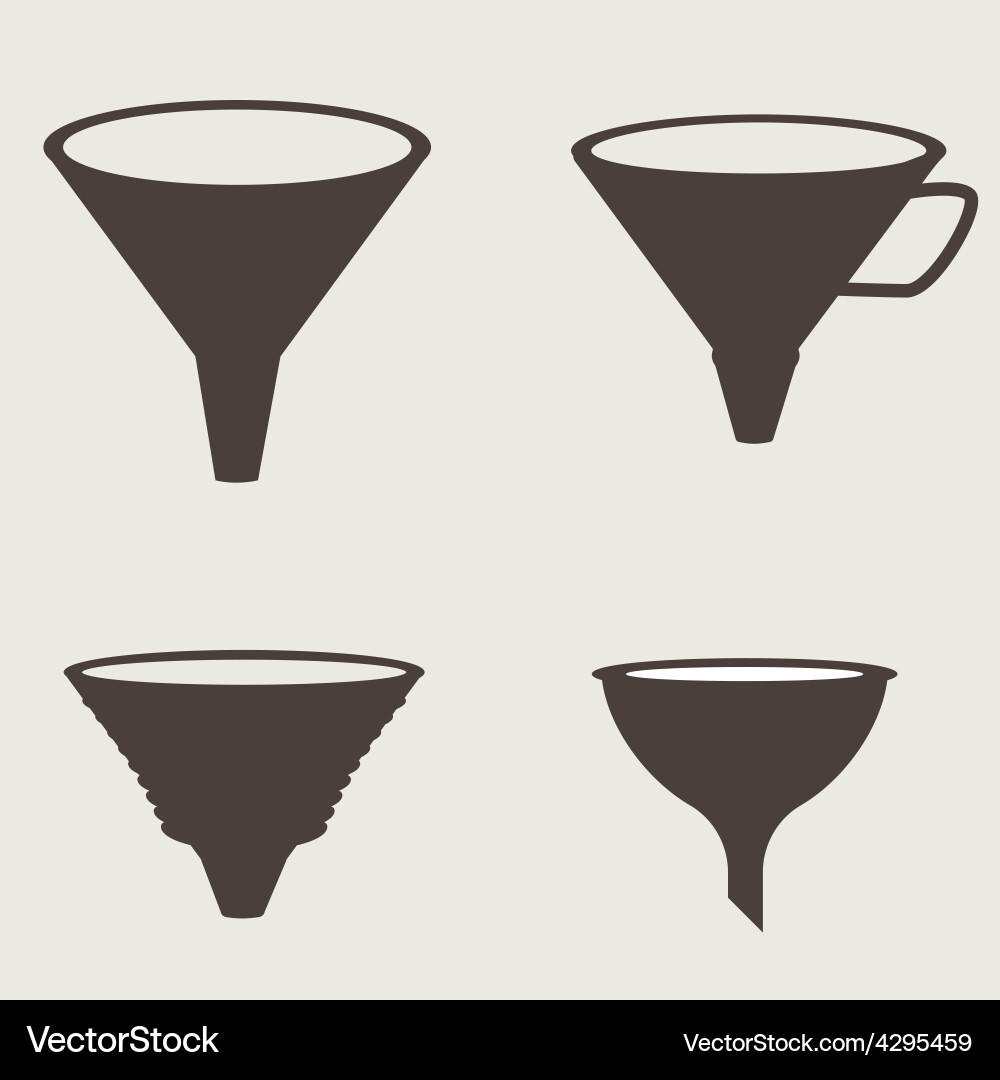 Funnel Icon - Simple Shape Vector Image