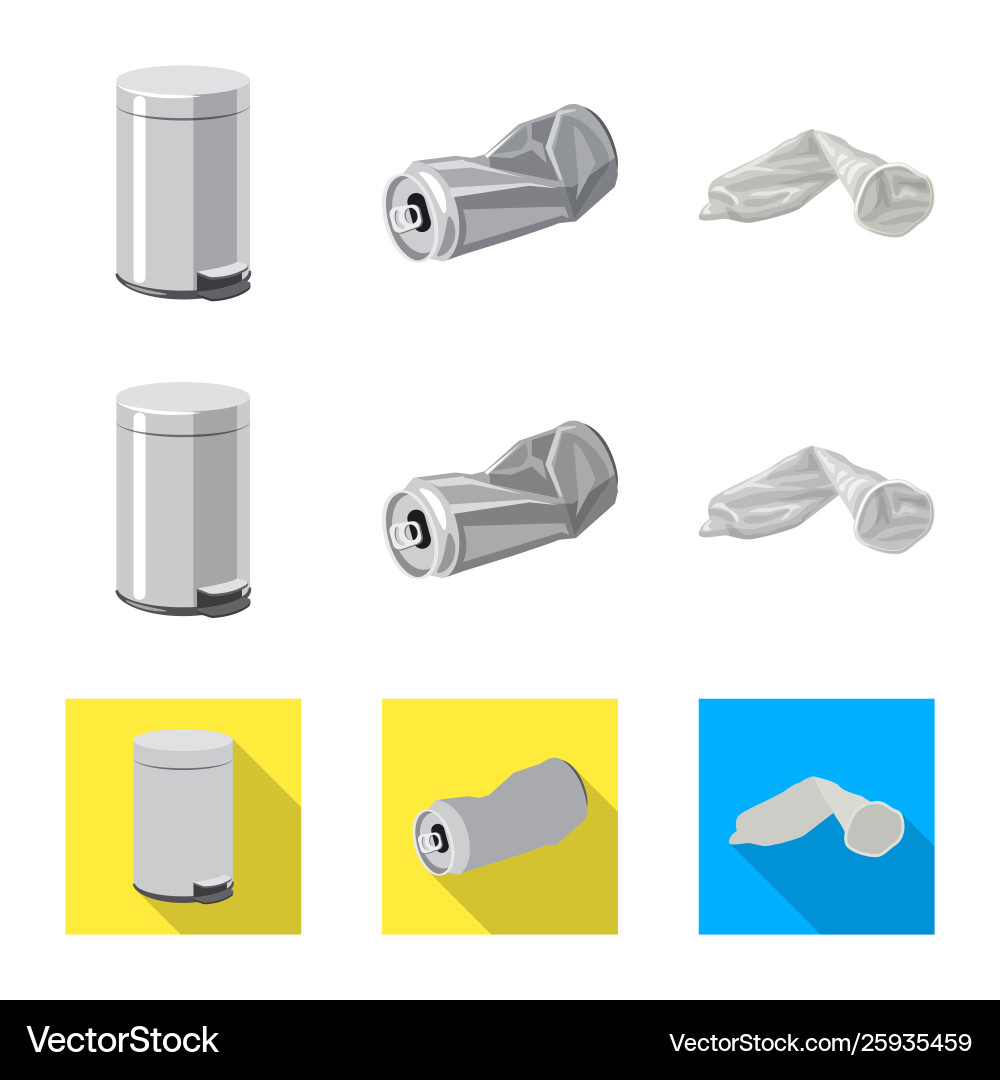 Isolated object dump and sort logo set Vector Image