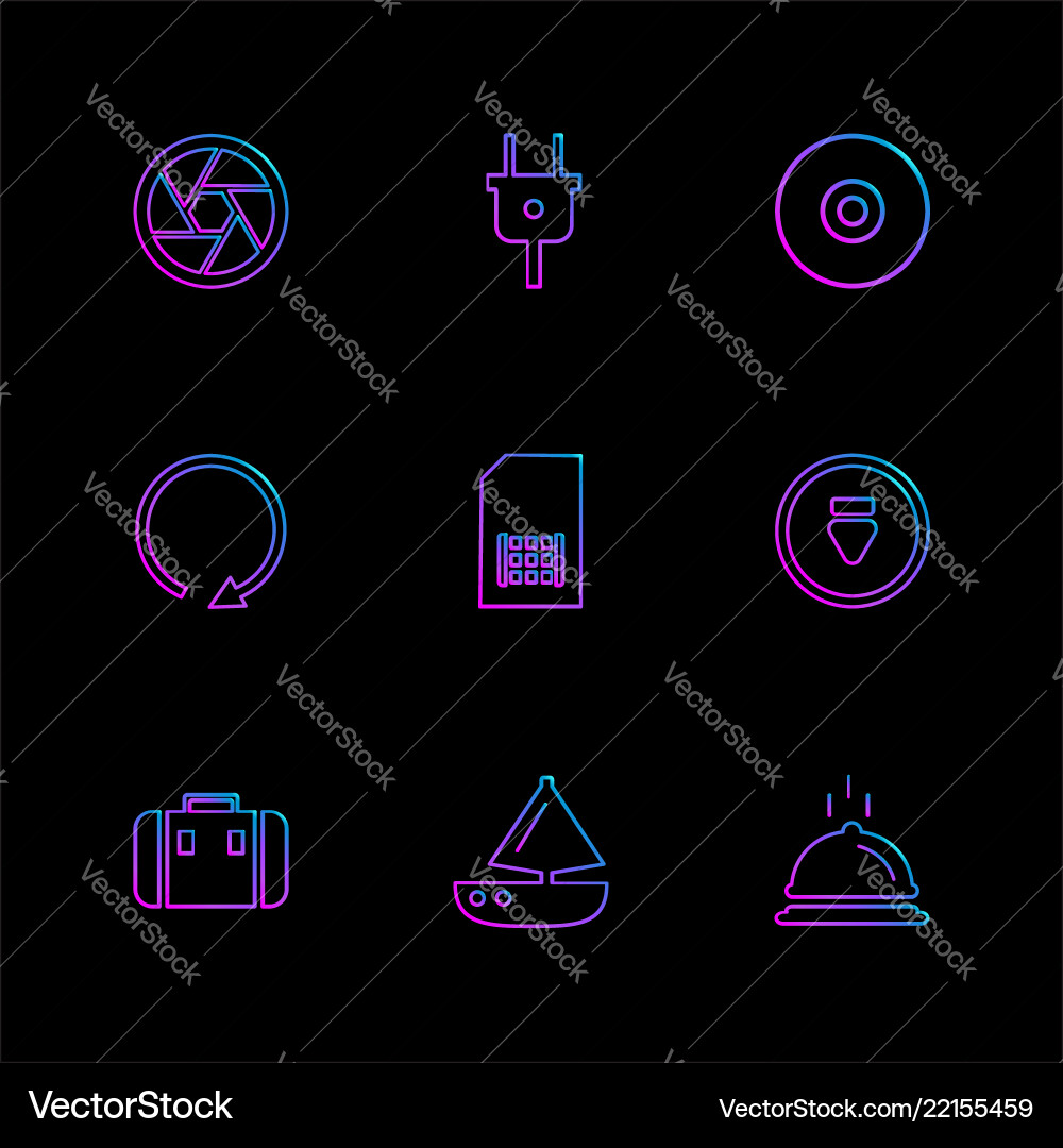 Multimedia camera user interface folders Vector Image