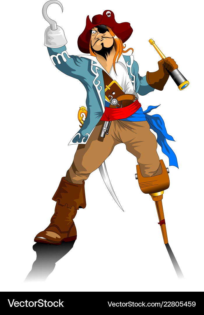 Pirate captain Royalty Free Vector Image - VectorStock