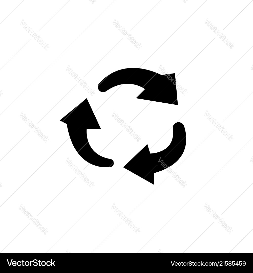 Rotation arrows in a circle web icon design vector image