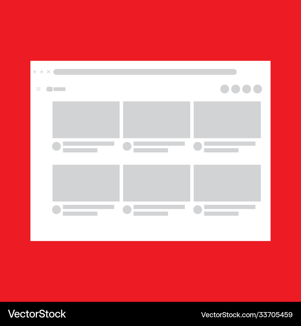 Web layout design for desktop template vector image