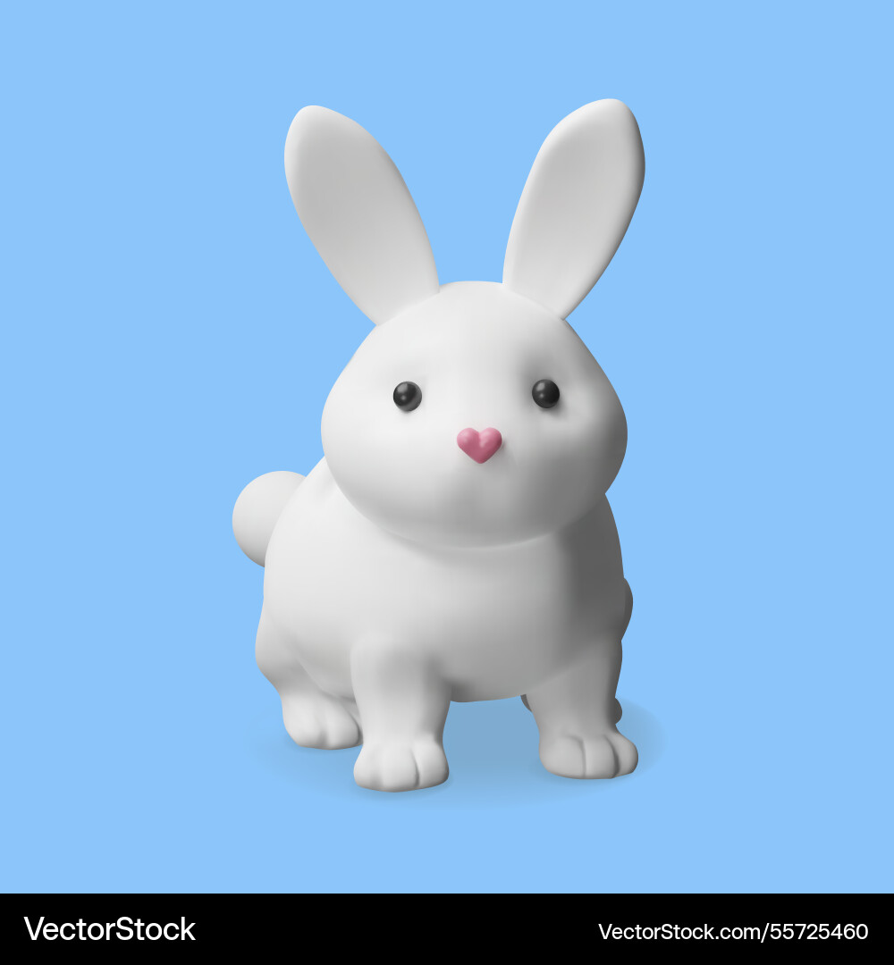 3d render rabbit 3d render rabbit vector image