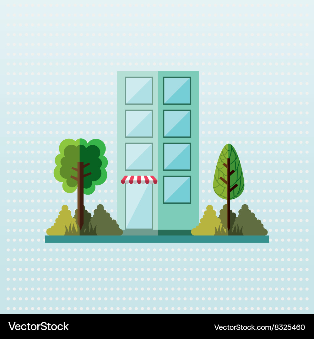 Building front design Vector Image