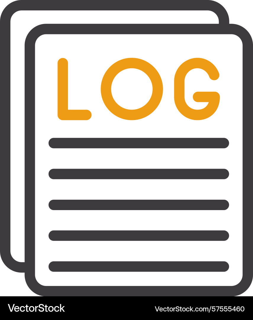 Log two color icon Vector Image