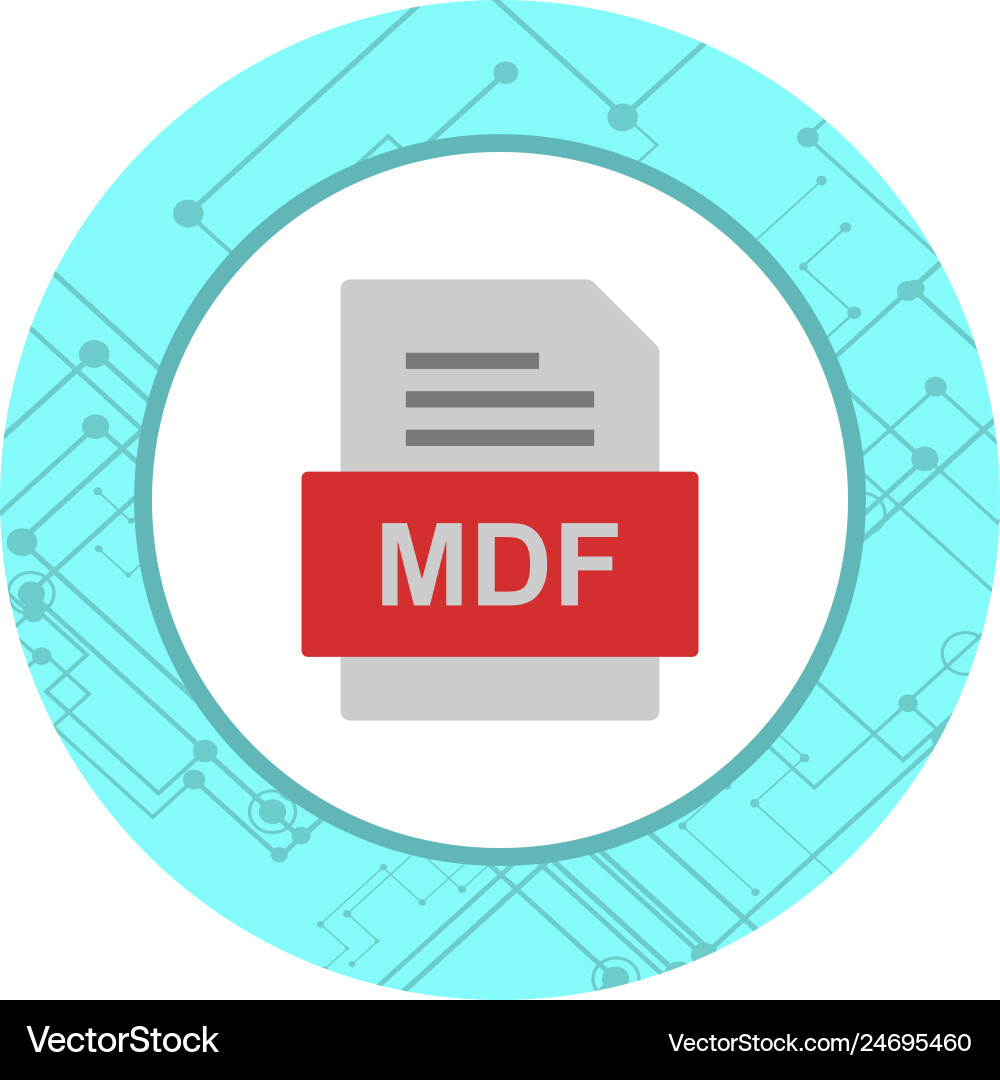 Mdf file document icon Vector Image