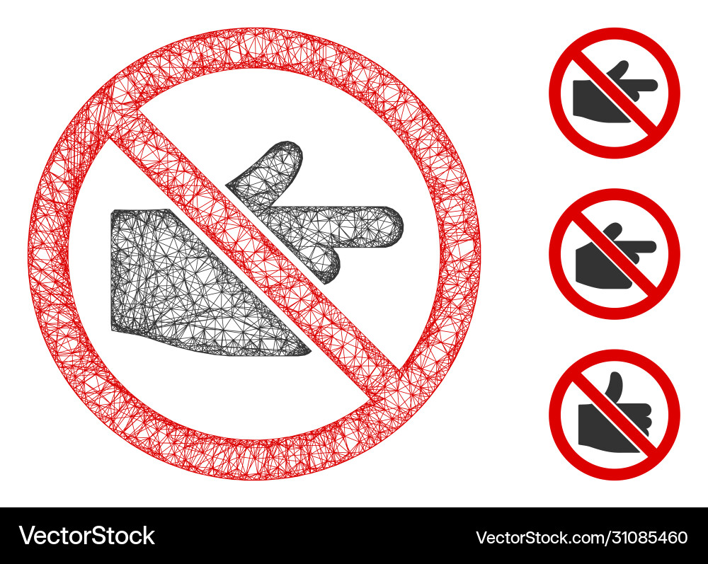 No index finger polygonal web mesh Vector Image