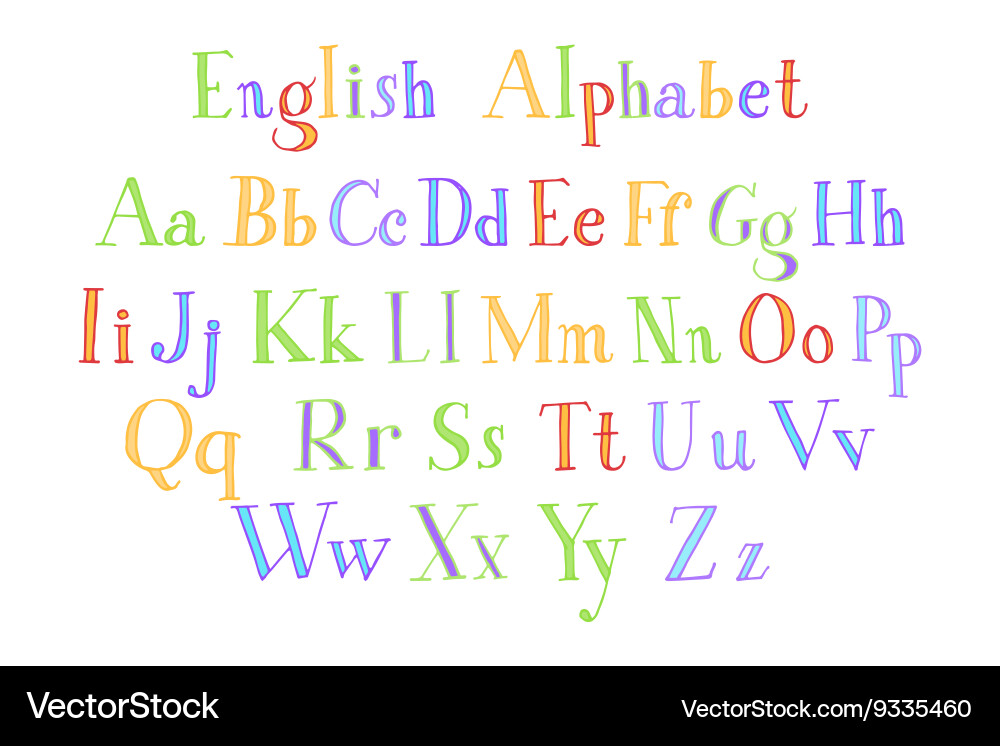 Retro alphabet font Vector Image