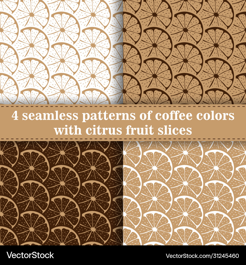 Set seamless pattern with sliced pieces Set seamless pattern with sliced pieces Vector Image
