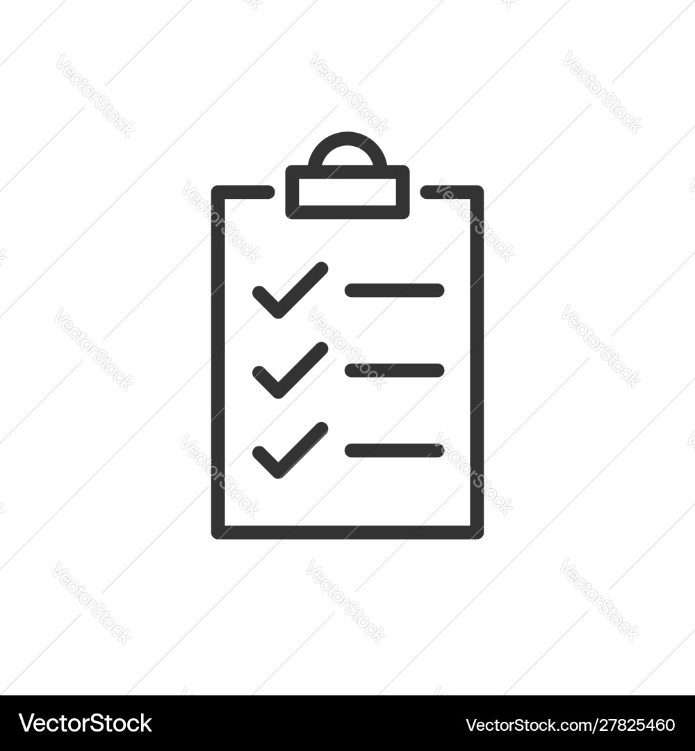 To do list icon in flat style document checklist To do list icon in flat style document checklist Vector Image
