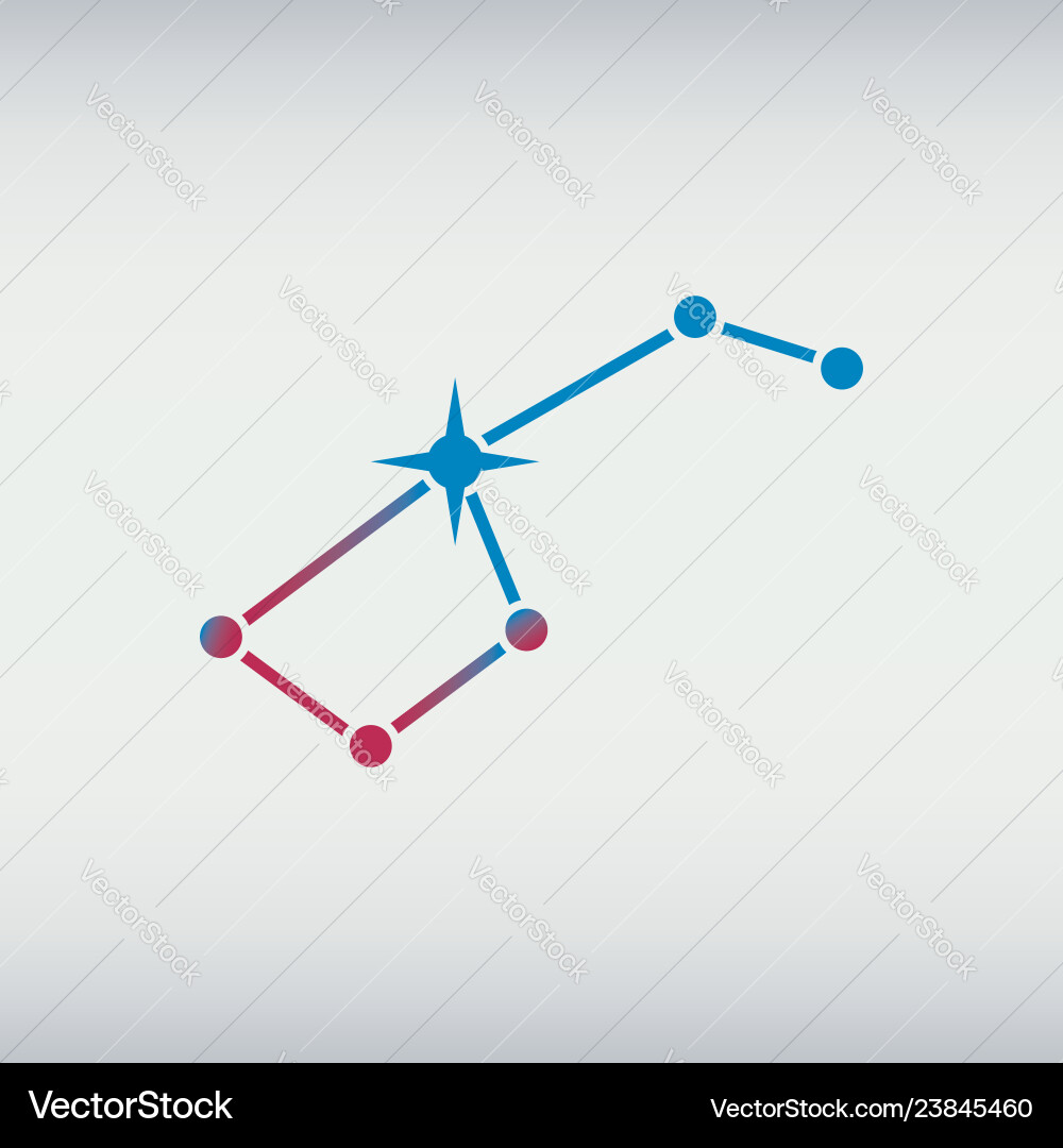 Ursa major big dipper constellation Ursa major big dipper constellation vector image
