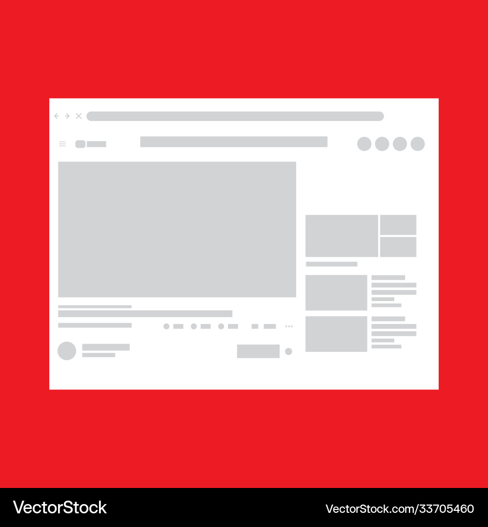 Web layout design for desktop template vector image