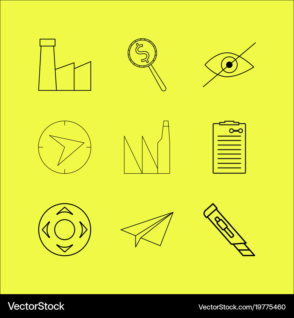 Web lineare Icon setzen einfache Umriss-Icons Vektorbild