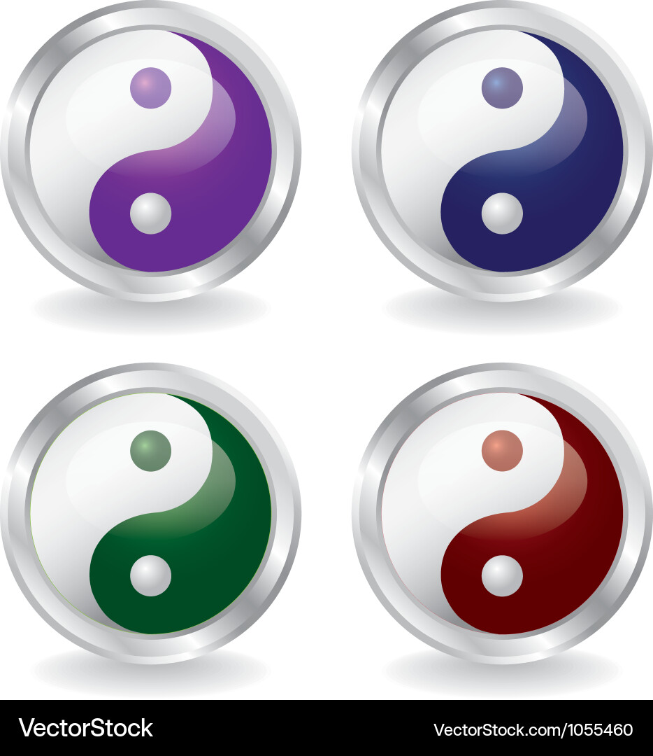 Ying yang patterns vector image