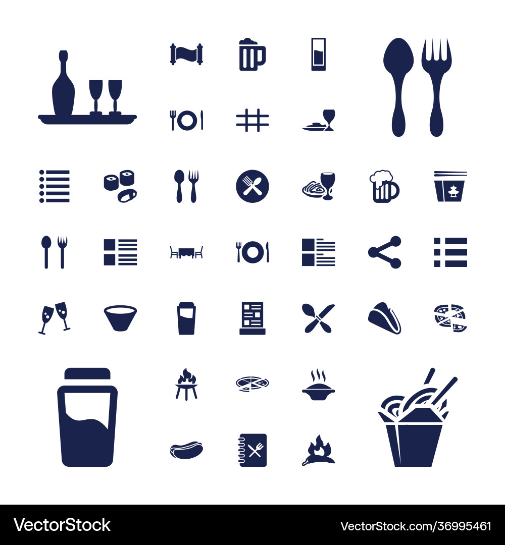 37 menu icons (36995461) – Free Vector | VectorStock