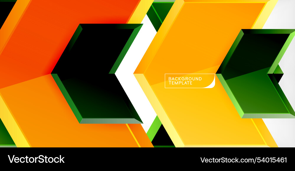 3d arrow techno design template 3d arrow techno design template vector image