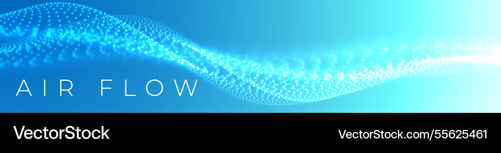 Air waves with depth of field particle stream Air waves with depth of field particle stream vector image