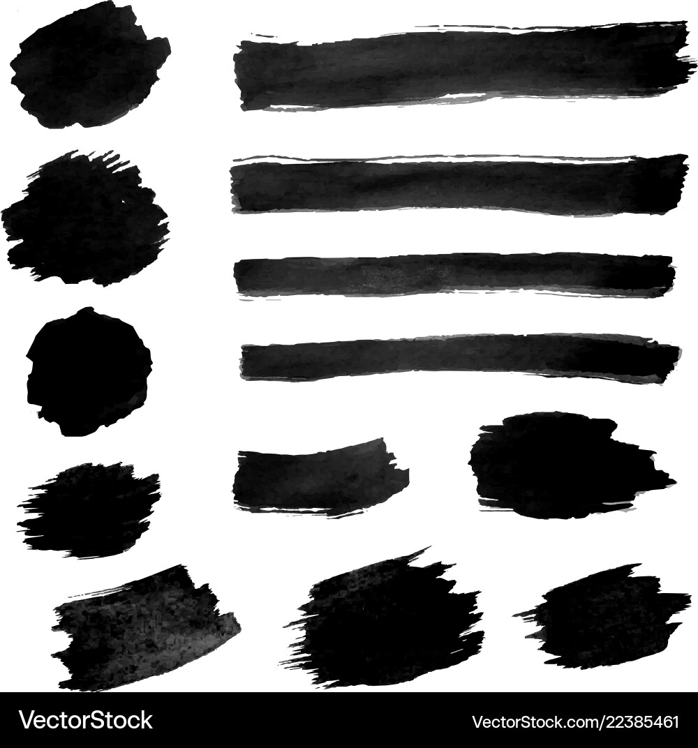 Black blobs set Black blobs set vector image