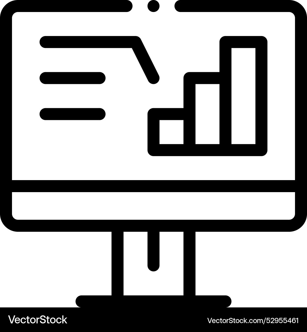 Data analysis icon thin linear style design Data analysis icon thin linear style design vector image